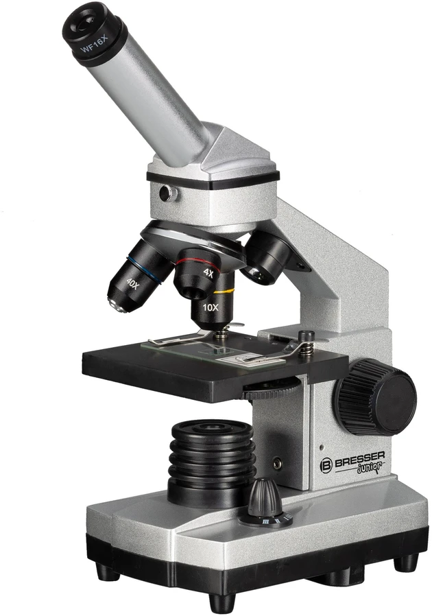 Mikroskopas Bresser Junior Biolux CA 40X-1024X su eksperimentiniu rinkiniu ir išmaniojo te