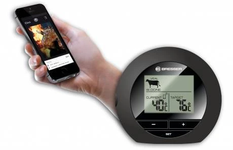 Bresser Bluetooth grilio termometras mėsai – temperatūra telefone iki 30 m
