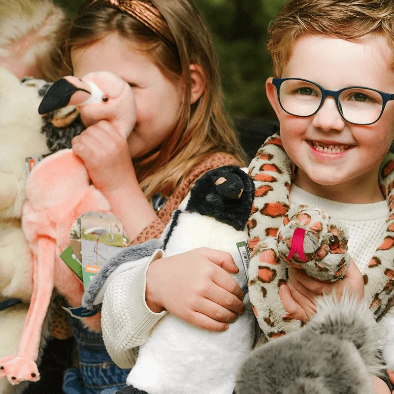 Bresser Itin minkštas pliušinis flamingas Frida 35 cm – skalbiamas, ekologiškas