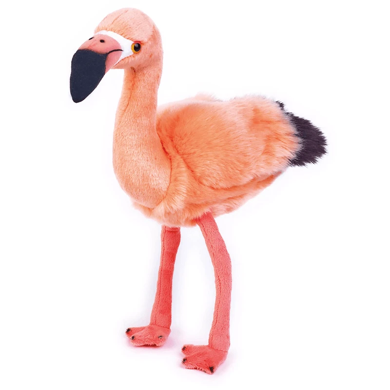 Bresser Itin minkštas pliušinis flamingas Frida 35 cm – skalbiamas, ekologiškas
