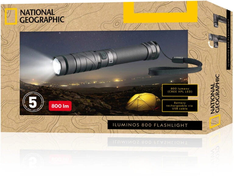 Bresser National Geographic Žibintuvėlis, ILUMINOS 800 LED, RG 800 lm, NATIONAL GEOGRAPHIC