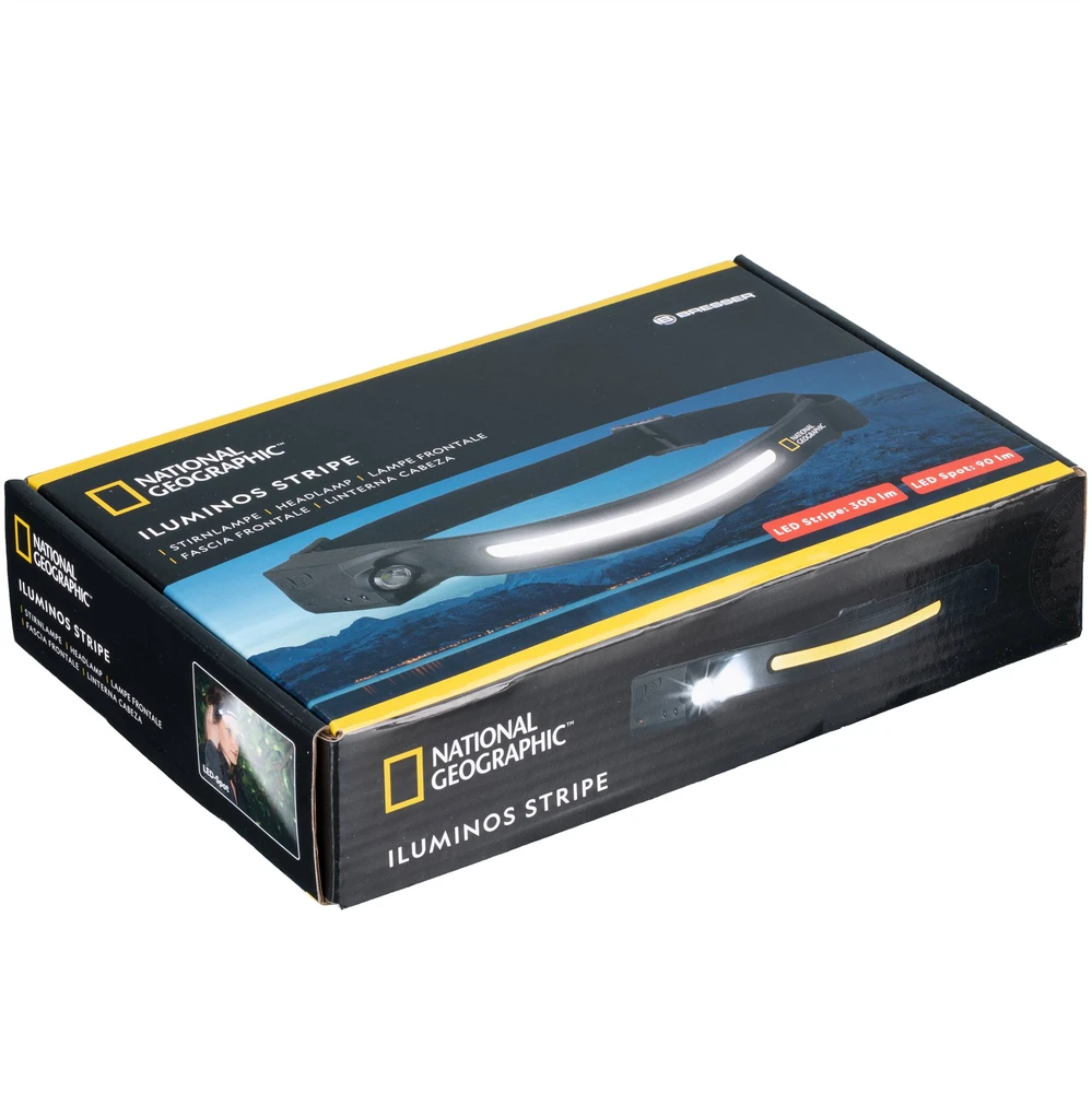 Bresser National Geographic Iluminos Stripe priekinis žibintas, NATIONAL GEOGRAPHIC, su LED juostele