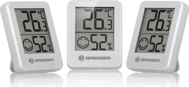 Bresser Termometras-higrometras patalpoms su klimato indikatoriumi, 3 vnt.