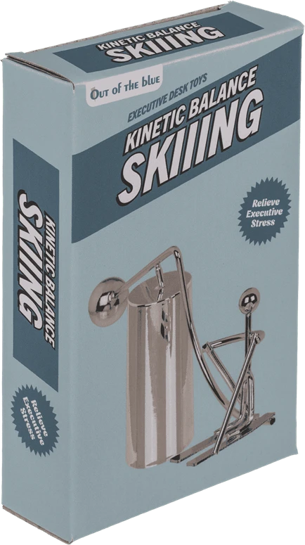 Buki France Balansuojantis slidininkas – kinetinė metalinė stalo dekoracija 15,8 cm