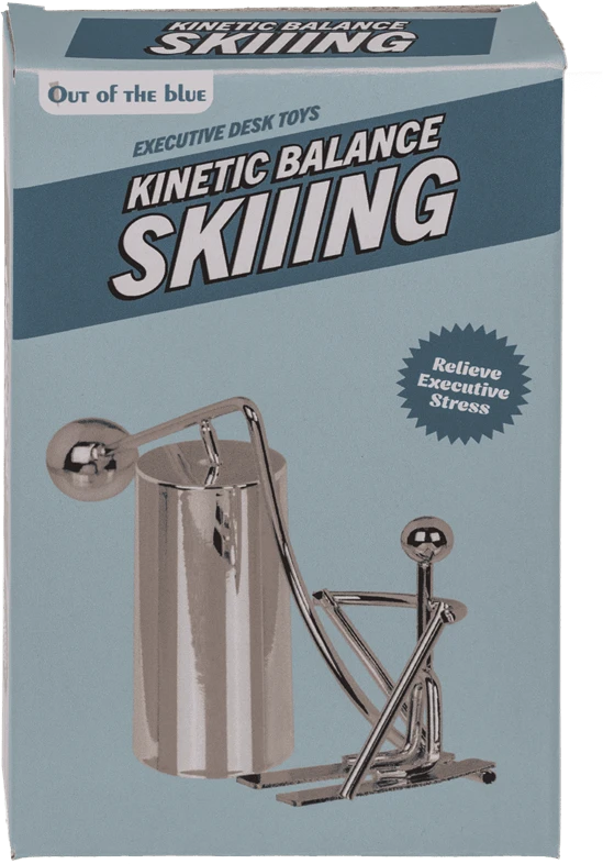 Buki France Balansuojantis slidininkas – kinetinė metalinė stalo dekoracija 15,8 cm