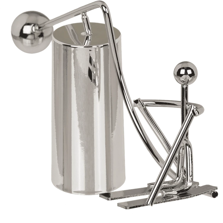 Buki France Balansuojantis slidininkas – kinetinė metalinė stalo dekoracija 15,8 cm