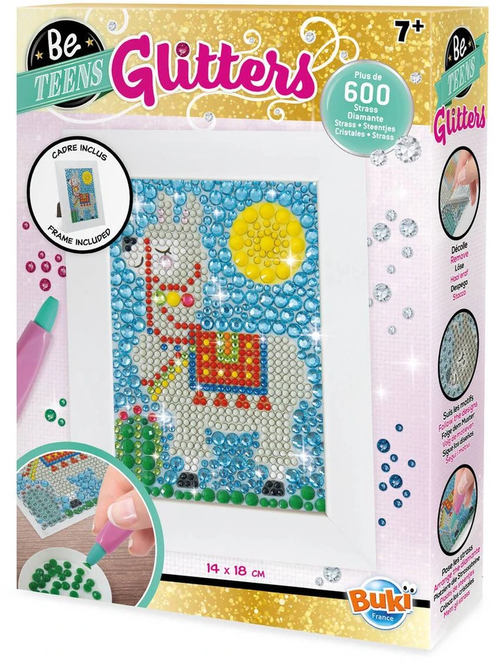 Buki France Deimantukų mozaikos rinkinys vaikams 6+ – žėrintys gyvūnėliai 15x19cm
