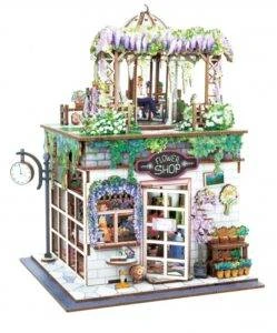 Buki France Medinė miniatiūrinė diorama-dėlionė „Floristikos studija“ su LED, 243 det.