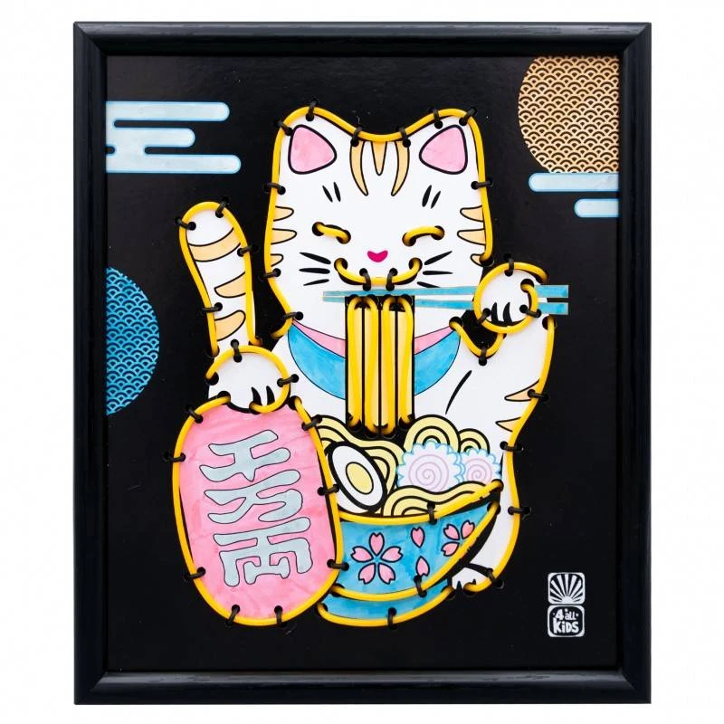 Buki France Neoninis kūrybinis rinkinys Maneki-neko – šviečianti laimės katė vaikams 7+