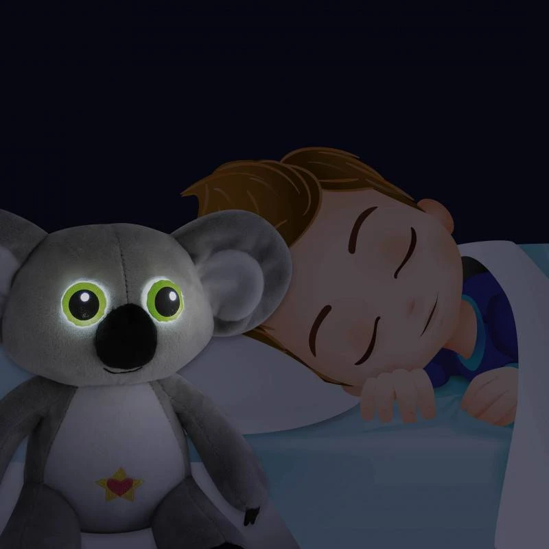 Buki France Šviečianti pliušinė koala-lampa kūdikiams, su laikmačiu, 38 cm