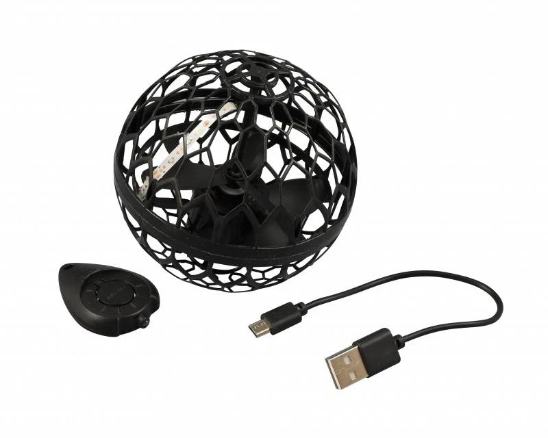Buki France Šviečiantis skraidantis LED kamuolys vaikams – valdomas ranka, įkraunamas USB