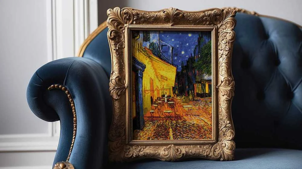 Riolis Kryželiu siuvinėjimo rinkinys „Naktinė kavinės terasa pagal V. Van Gogo paveikslą“ 40x50 SR2217