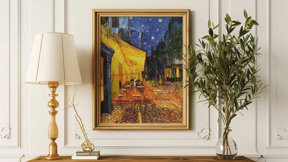 Riolis Kryželiu siuvinėjimo rinkinys „Naktinė kavinės terasa pagal V. Van Gogo paveikslą“ 40x50 SR2217
