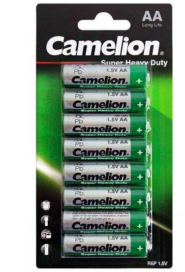 Baterija - Camelion AA Super Heavy Duty Cinko-Karbono 1.5V 8 Pakuotė