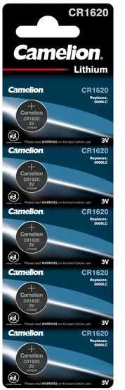 Baterija - Camelion CR1620 3V Ličio Monetų Elementas 5 Pakuotė