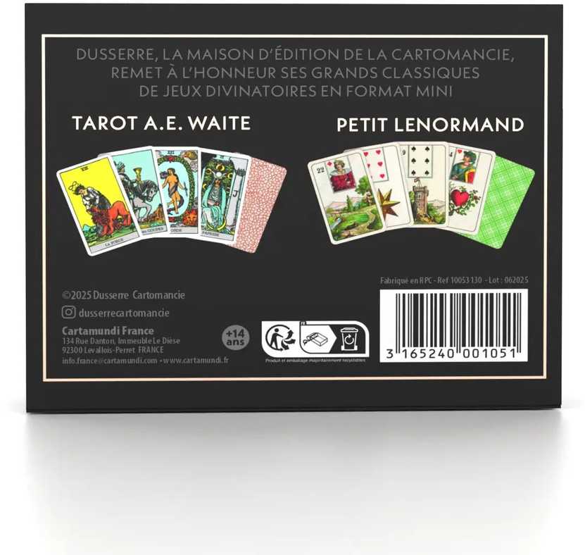 Cartamundi Mini Taro A.E. Waite & Petit Lenormand rinkinys – prancūzų k., būrimams