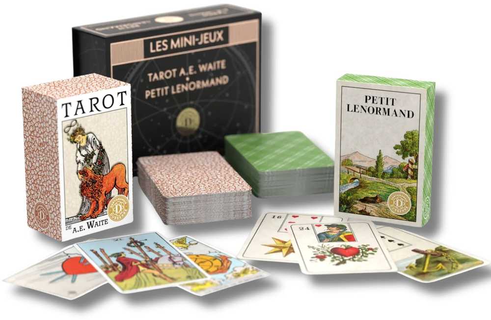 Cartamundi Mini Taro A.E. Waite & Petit Lenormand rinkinys – prancūzų k., būrimams