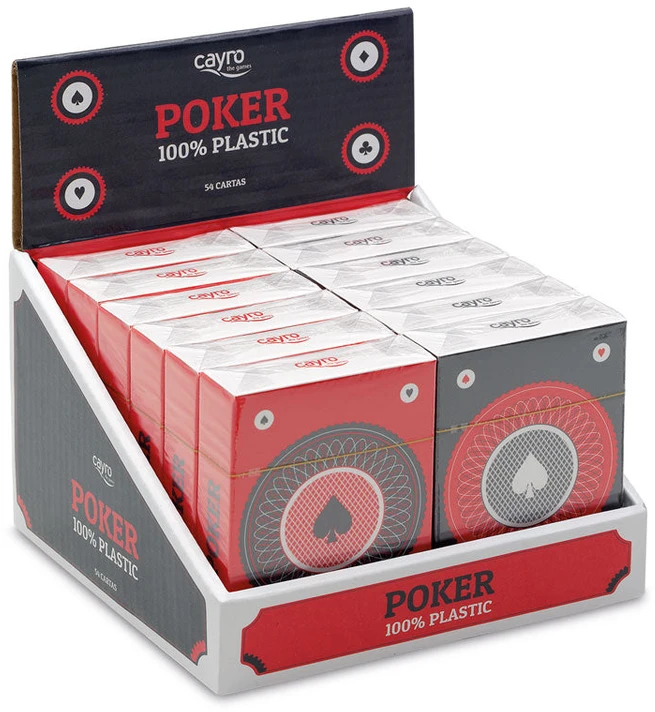 Cayro 100 % plastikinės pokerio kortos