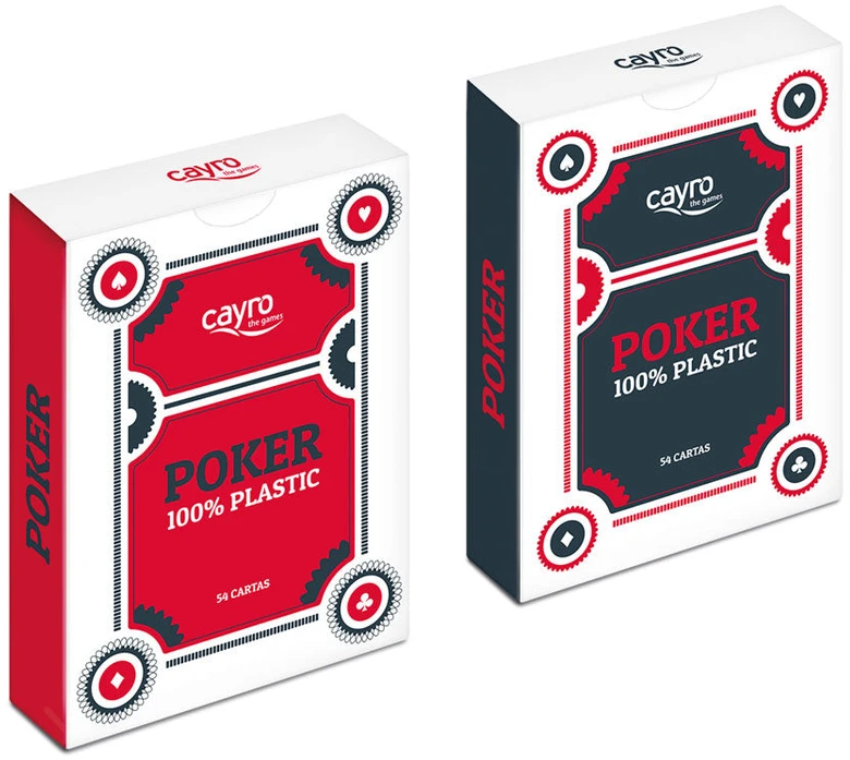 Cayro 100 % plastikinės pokerio kortos