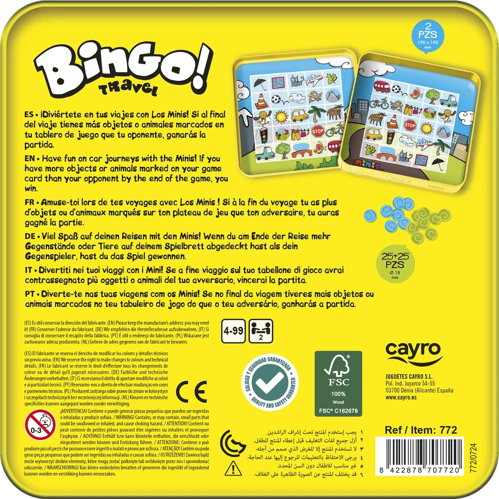 Cayro kelioninis žaidimas „Bingo Travel“, 2 žaid., nuo 4 m.