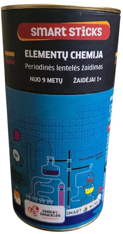 Chalk Chuckles Cheminiai elementai – edukacinis stalo žaidimas apie periodinę lentelę (2–4)