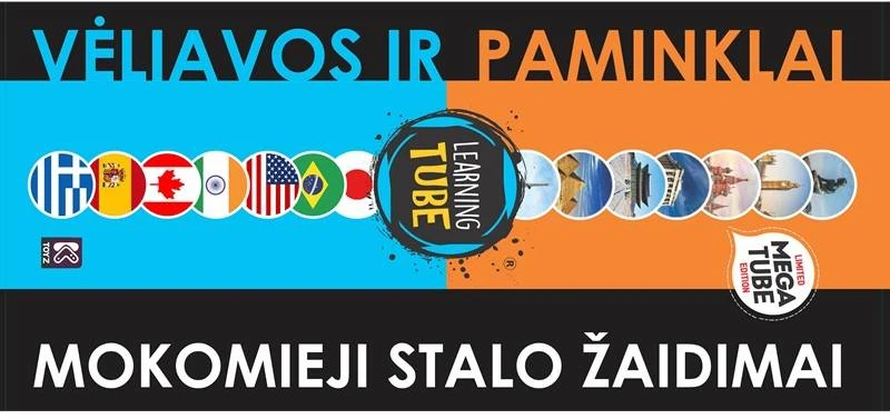 Chalk & Chuckles, Learning Tube Mokomieji kortų žaidimai vaikams: Pasaulio vėliavos ir paminklai LT