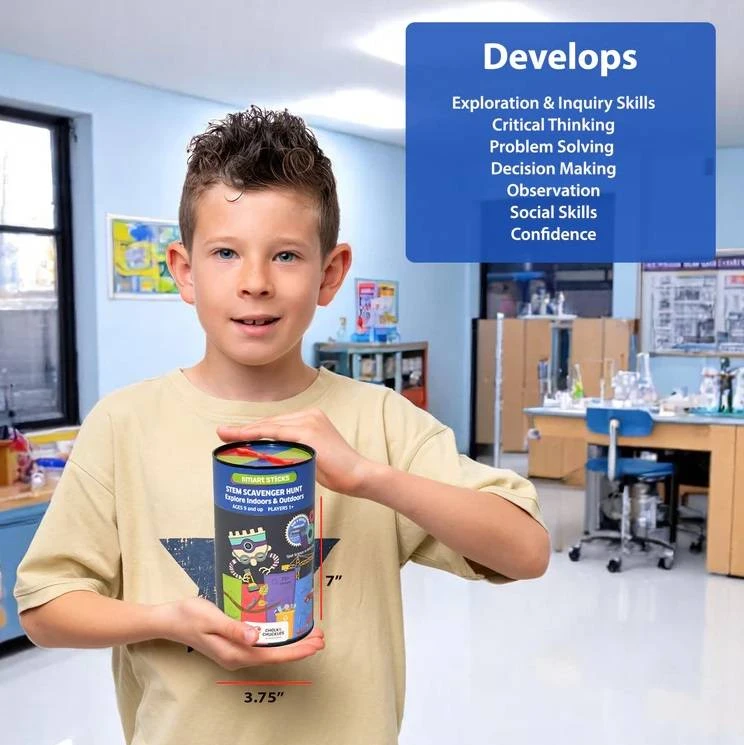 Chalk Chuckles STEM mokslo medžioklė – edukacinis stalo žaidimas lietuvių k., 2–4