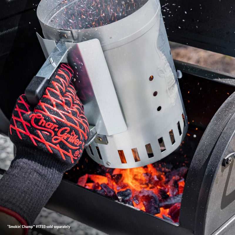 Char Griller Anglių įkūrimo kaminėlis su Easy Dump – greitam BBQ griliui