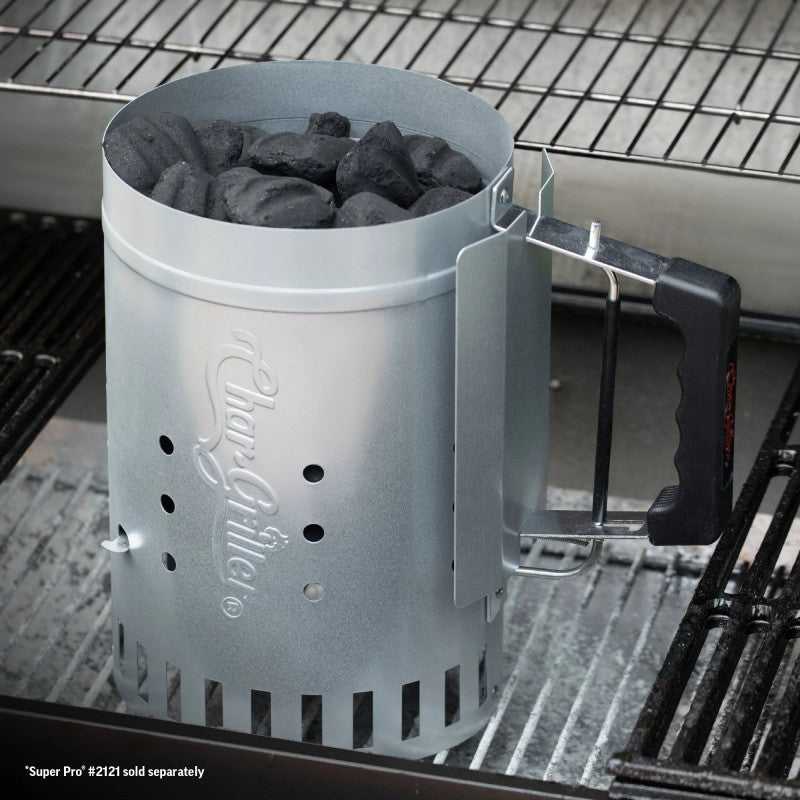 Char Griller Anglių įkūrimo kaminėlis su Easy Dump – greitam BBQ griliui