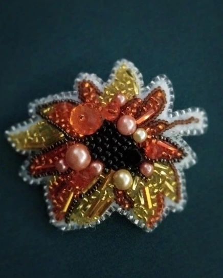 Charivna Mit Karoliukų siuvinėjimo rinkinys segė „Saulėgrąža“ Crystal Art, Preciosa