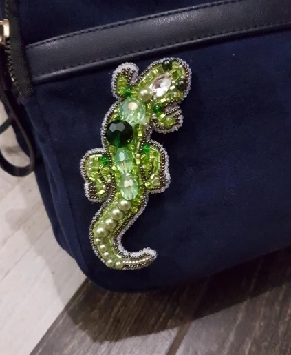 Charivna Mit Karoliukų siuvinėjimo rinkinys sagė „Driežas“ Crystal Art