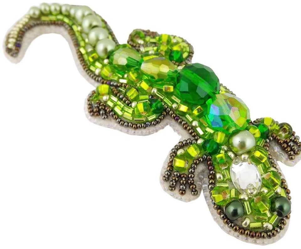 Charivna Mit Karoliukų siuvinėjimo rinkinys sagė „Driežas“ Crystal Art