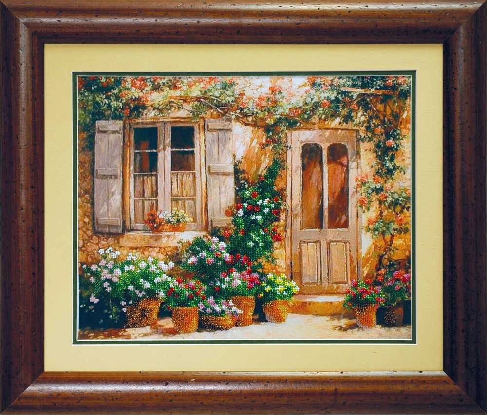 Charivna Mit Karoliukų siuvinėjimo rinkinys „Kiemas“ – Preciosa, 15 spalvų, 36×28,5 cm