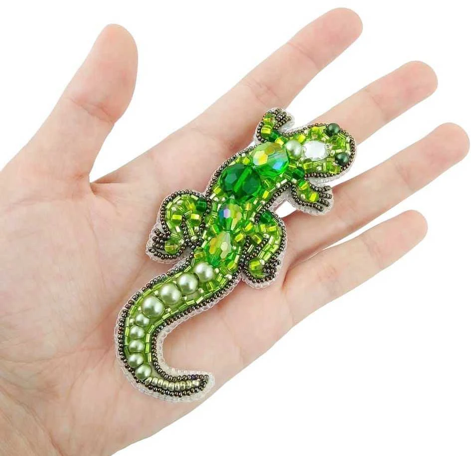 Charivna Mit Karoliukų siuvinėjimo rinkinys sagė „Driežas“ Crystal Art