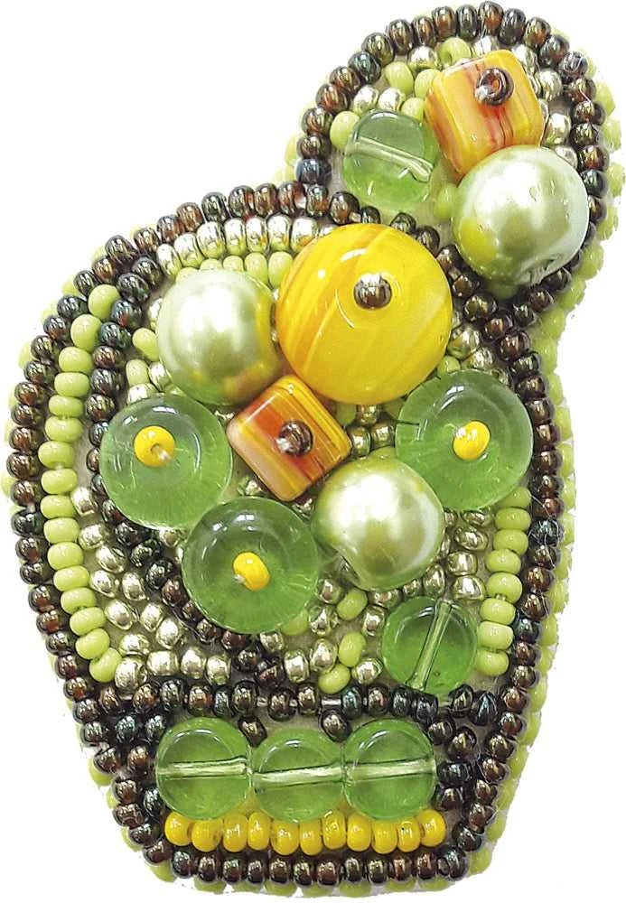 Charivna Mit Sagės karoliukų siuvinėjimo rinkinys Crystal Art „Ryškus kaktusas“