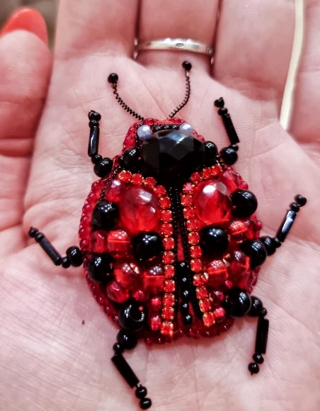 Charivna Mit Segės „Boružėlė“ siuvinėjimo karoliukais rinkinys Crystal Art