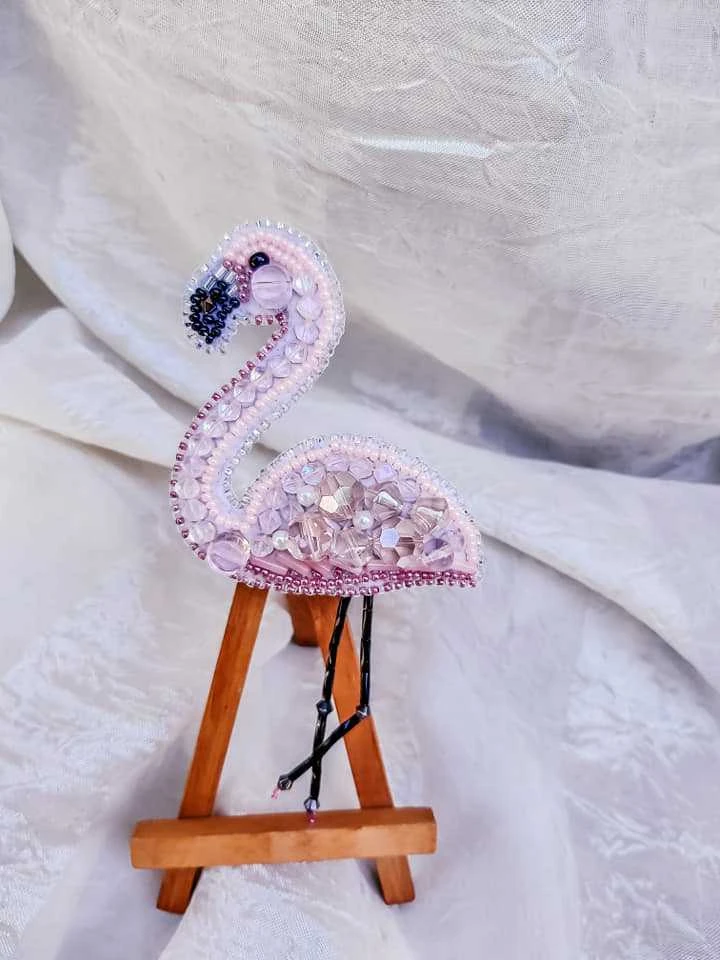 Charivna Mit Segės „Flamingas“ karoliukų siuvinėjimo rinkinys