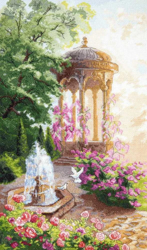 Charivna Mit Siuvinėjimo kryželiu rinkinys „Magiškas rytas“, Aida 14, 42 spalvos, 26,5×44 cm