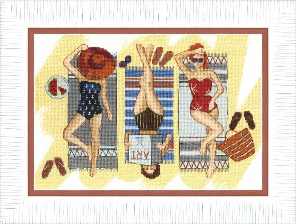 Charivna Mit Siuvinėjimo kryželiu rinkinys „Poilsis prie jūros“, Aida 16, 25×17 cm