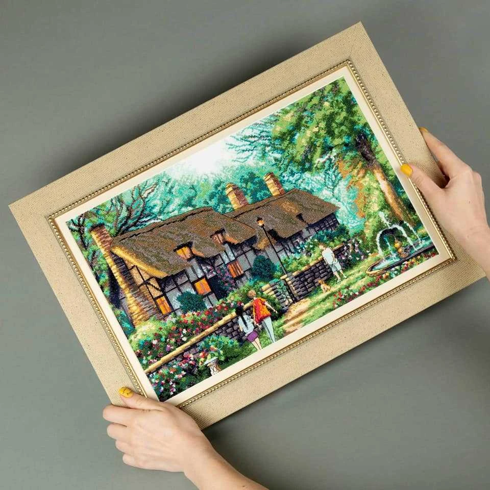 Charivna Mit Siuvinėjimo kryželiu rinkinys Veidrodinis vanduo, Aida16, 36×24,5 cm, 44 spalvų