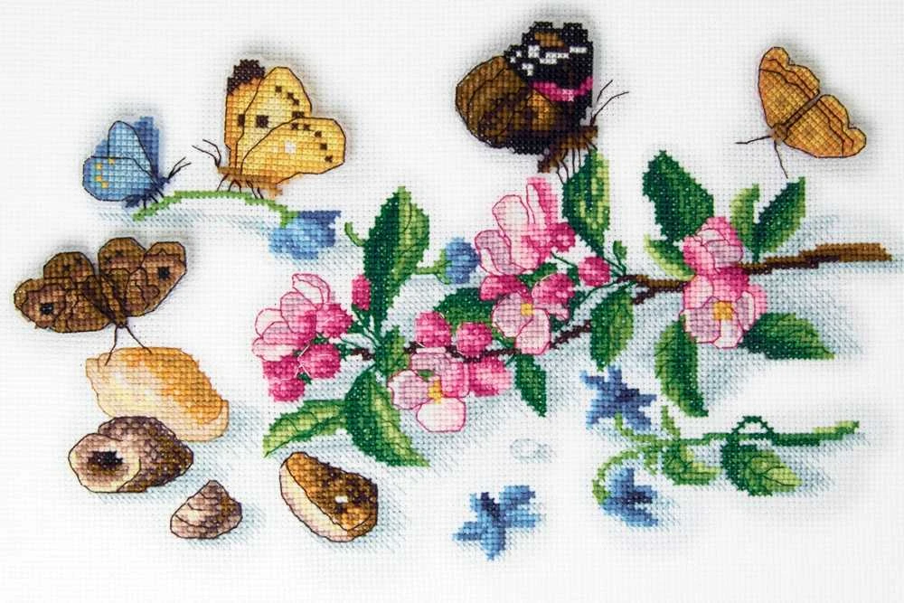 Charivna Mit Siuvinėjimo kryželiu rinkinys Mylimas sodas, Aida 14 Zweigart, 35 spalvų