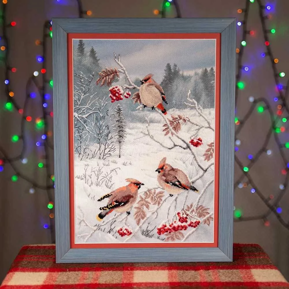 Charivna Mit Siuvinėjimo kryželiu rinkinys Crystal Art Žiemos skanėstas, 24x35 cm