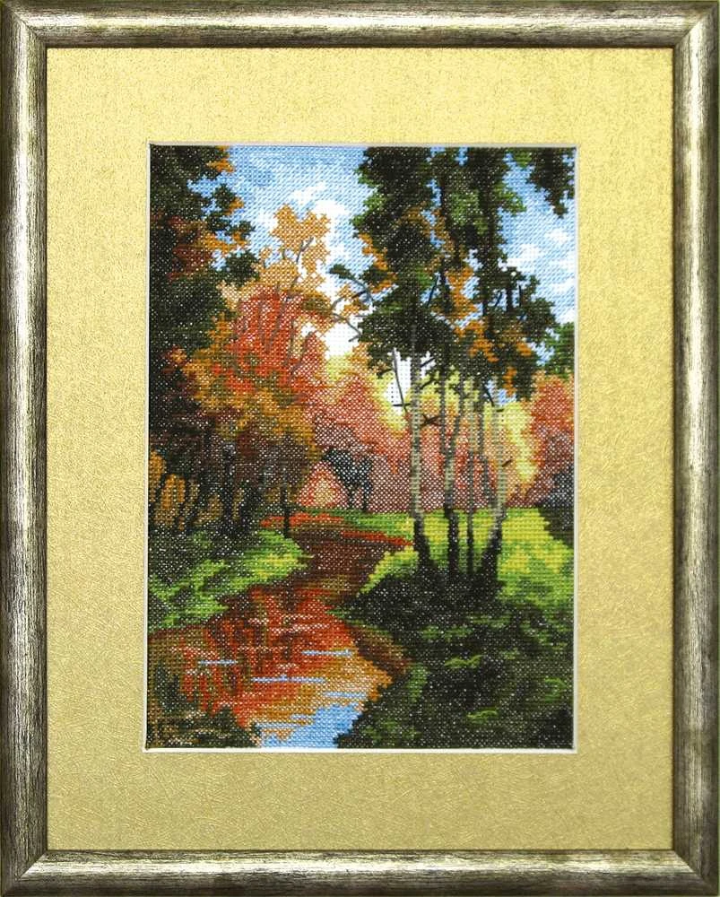Charivna Mit Siuvinėjimo kryželiu rinkinys „Auksinis ruduo“, Aida 16, 14,5×20,5 cm