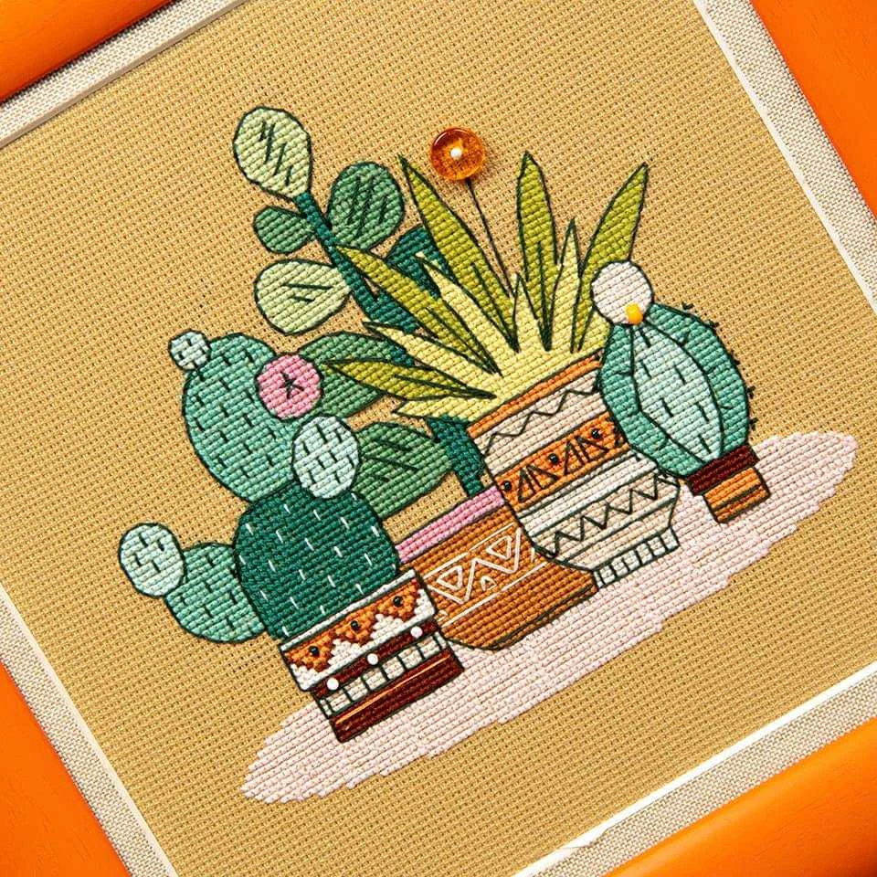 Charivna Mit Siuvinėjimo kryželiu rinkinys Bright Mexico triptikas, 18x18 cm, Crystal Art