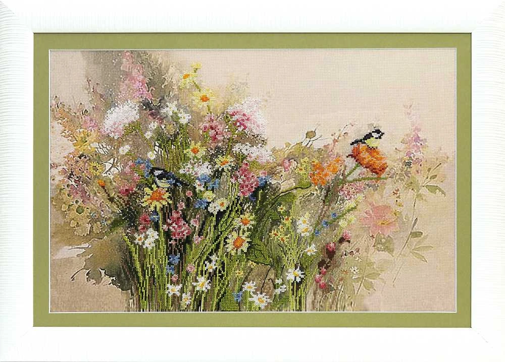 Charivna Mit Siuvinėjimo kryželiu rinkinys „Užlietas laukas“, dalinis, 39×25,5 cm