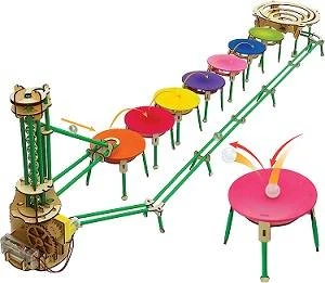 Cheatwell Games Medinis konstruktorius „Bounce Marble Run“ su motorizuotu keltuvu