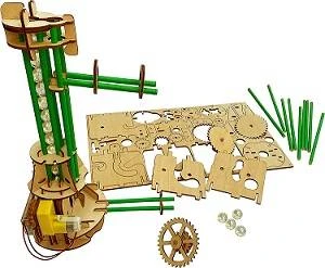 Cheatwell Games Medinis konstruktorius „Helix Marble Run“ su 2 m kamuoliukų trasa