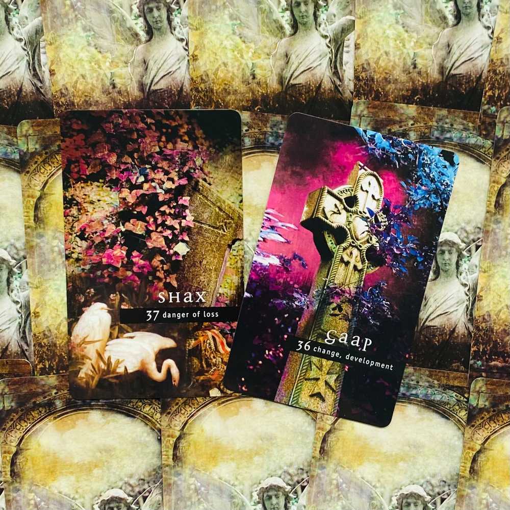 KNYGA Cico Books Fallen Angel Oracle kortų ir knygos rinkinys