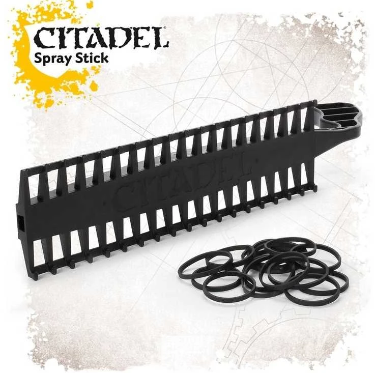 Citadel Colour Purškiklis Stick laikiklis miniatiūroms dažyti, 25–65 mm, 50 gumyčių