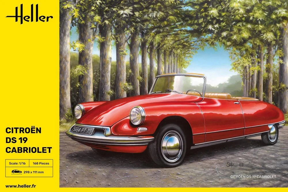 Citroën DS 19 Cabriolet plastikinis surenkamas modelis 1:16 Heller